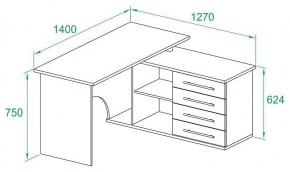 Стол письменный КСТ-109Л в Кунгуре - kungur.mebel24.online | фото 3