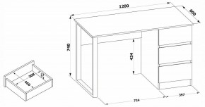 Стол письменный СПм-205 в Кунгуре - kungur.mebel24.online | фото 4