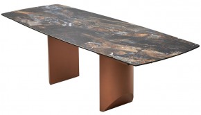 Стол ПУАНТО 200 TITANIUM LAWA NERO, керамика / МЕДЬ каркас М-City в Кунгуре - kungur.mebel24.online | фото 13