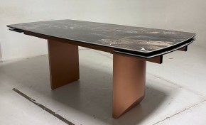 Стол ПУАНТО 200 TITANIUM LAWA NERO, керамика / МЕДЬ каркас М-City в Кунгуре - kungur.mebel24.online | фото 3