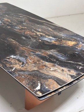 Стол ПУАНТО 200 TITANIUM LAWA NERO, керамика / МЕДЬ каркас М-City в Кунгуре - kungur.mebel24.online | фото 6