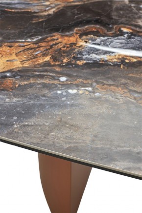 Стол ПУАНТО 200 TITANIUM LAWA NERO, керамика / МЕДЬ каркас М-City в Кунгуре - kungur.mebel24.online | фото 7