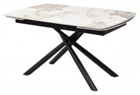 Стол RIVOLI 140 GLOSS LUXURY PANDORA SOLID CERAMIC / BLACK, ®DISAUR в Кунгуре - kungur.mebel24.online | фото 1