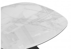 Стол стеклянный Эдли 110(150)х100х76 белый мрамор / черный в Кунгуре - kungur.mebel24.online | фото 4