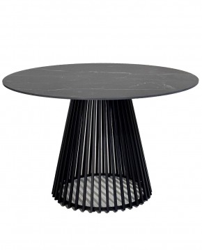 Стол TERNI 120 MATT BLACK MARBLE SOLID CERAMIC Черный мрамор матовый, керамика /Черн.каркас, ®DISAUR в Кунгуре - kungur.mebel24.online | фото 3