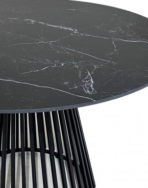 Стол TERNI 120 MATT BLACK MARBLE SOLID CERAMIC Черный мрамор матовый, керамика /Черн.каркас, ®DISAUR в Кунгуре - kungur.mebel24.online | фото 4