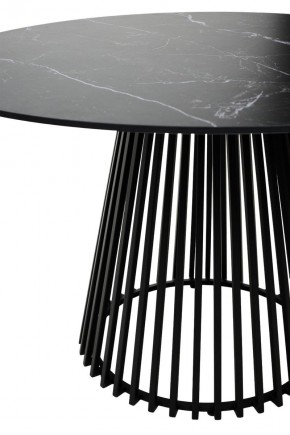 Стол TERNI 120 MATT BLACK MARBLE SOLID CERAMIC Черный мрамор матовый, керамика /Черн.каркас, ®DISAUR в Кунгуре - kungur.mebel24.online | фото 5