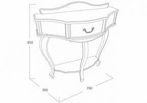 Стол туалетный Джульетта в Кунгуре - kungur.mebel24.online | фото 2