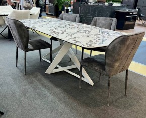 Стол VICENZA 220 BULGARI WHITE, керамика / белый, ®DISAUR в Кунгуре - kungur.mebel24.online | фото 2