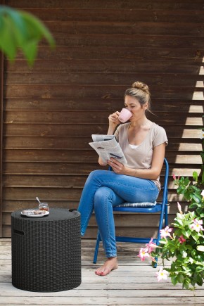 Столик-холодильник Кул-Стул (Cool stool) графит в Кунгуре - kungur.mebel24.online | фото 1