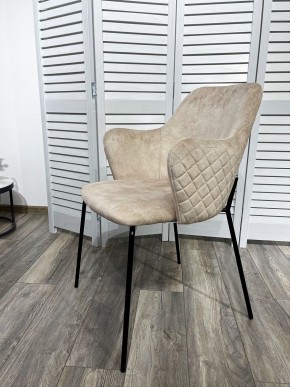 Стул AMARETTO VBP206 античный светло-бежевый, велюр без пальчикового эффекта /черный каркас, М-City в Кунгуре - kungur.mebel24.online | фото 7