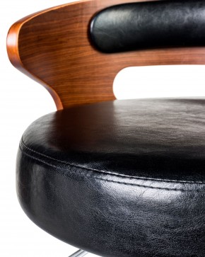 Стул барный DOBRIN FRED BLACK, коричневое дерево, чёрный в Кунгуре - kungur.mebel24.online | фото 6