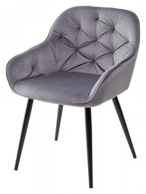 Стул BREEZE BLUVEL-14 GREY, велюр / черный каркас М-City в Кунгуре - kungur.mebel24.online | фото 1