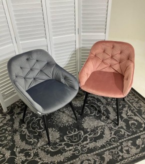 Стул BREEZE BLUVEL-14 GREY, велюр / черный каркас М-City в Кунгуре - kungur.mebel24.online | фото 3
