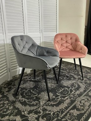 Стул BREEZE BLUVEL-14 GREY, велюр / черный каркас М-City в Кунгуре - kungur.mebel24.online | фото 4
