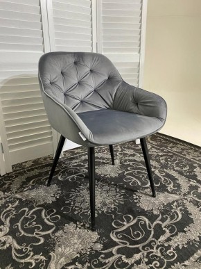 Стул BREEZE BLUVEL-14 GREY, велюр / черный каркас М-City в Кунгуре - kungur.mebel24.online | фото 6