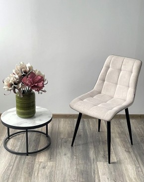 Стул CHIC HE622-01/ HE622-05 топленое молоко, ткань/ черный каркас М-City в Кунгуре - kungur.mebel24.online | фото 3
