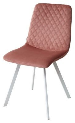Стул DAIQUIRI BLUVEL-52 PINK / белый каркас, велюр М-City в Кунгуре - kungur.mebel24.online | фото 1