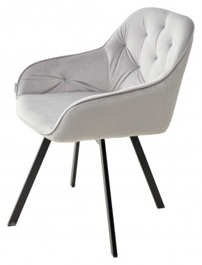 Стул GALE 360 град. поворот. BLUVEL-03 LIGHT GREY, велюр/ черный каркас, М-City в Кунгуре - kungur.mebel24.online | фото 5