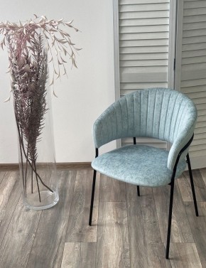 Стул ГЕММА, цвет RAIN 7 breeze, велюр / черный каркас М-City в Кунгуре - kungur.mebel24.online | фото 4
