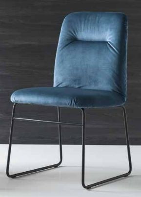 Стул GRETA CB/1904 MET.P15 MATT BLACK/ VENICE S0J OCEAN BLUE в Кунгуре - kungur.mebel24.online | фото