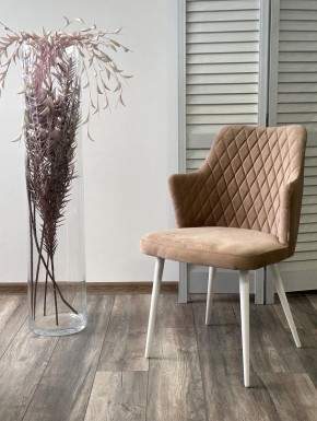 Стул HERMAN 360 град. БЕЖЕВЫЙ #5, велюр / белый каркас М-City в Кунгуре - kungur.mebel24.online | фото 2
