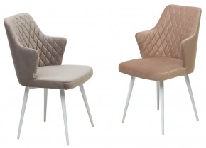 Стул HERMAN 360 град. БЕЖЕВЫЙ #5, велюр / белый каркас М-City в Кунгуре - kungur.mebel24.online | фото 6