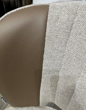 Стул HERMES WZ2042-02 светло-бежевый фактурный велюр/ HK017-31 серо-коричневый PU, М-City в Кунгуре - kungur.mebel24.online | фото 2