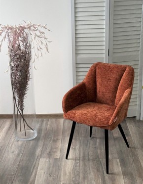 Стул REFLET 3018-09 терракотовый, шенилл / черный каркас, ®DISAUR в Кунгуре - kungur.mebel24.online | фото 3