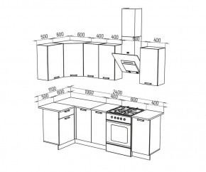 ТЕХНО Кухонный гарнитур угловой 1,8х1,1 м Компоновка №6 в Кунгуре - kungur.mebel24.online | фото 6