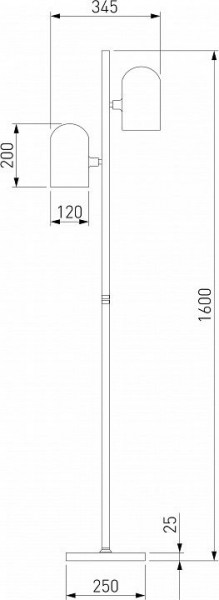 Торшер Eurosvet Bambola 01164/2 латунь в Кунгуре - kungur.mebel24.online | фото 2