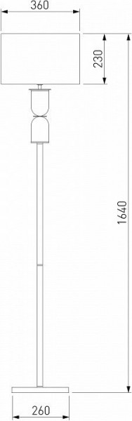 Торшер Eurosvet Caprera 01154/1 латунь в Кунгуре - kungur.mebel24.online | фото 3