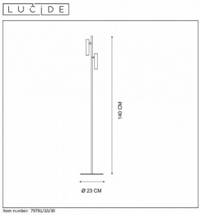 Торшер Lucide Philon 79781/10/30 в Кунгуре - kungur.mebel24.online | фото 4