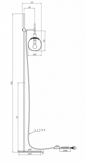 Торшер Maytoni Erich MOD221-FL-01-G в Кунгуре - kungur.mebel24.online | фото 5