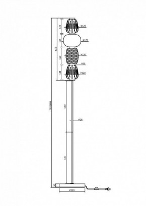 Торшер Maytoni Pattern MOD267FL-L32CH3K в Кунгуре - kungur.mebel24.online | фото 2