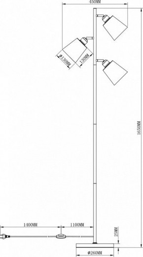 Торшер Moderli Floor V3051-3F в Кунгуре - kungur.mebel24.online | фото 3