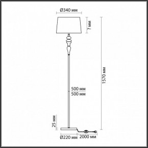Торшер Odeon Light Homi 5040/1F в Кунгуре - kungur.mebel24.online | фото 4