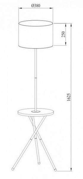 Торшер с полкой Arte Lamp Combo A2070PN-1BK в Кунгуре - kungur.mebel24.online | фото 2