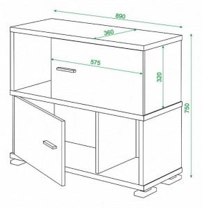 Тумба комбинированная Домино СБ-30/2 в Кунгуре - kungur.mebel24.online | фото 2