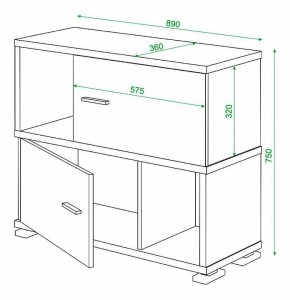 Тумба комбинированная Домино СБ-30/2 в Кунгуре - kungur.mebel24.online | фото 3