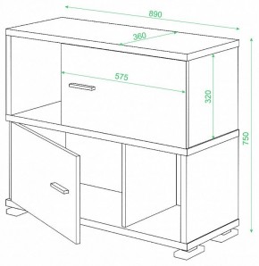 Тумба комбинированная Домино СБ-30/2 в Кунгуре - kungur.mebel24.online | фото 3