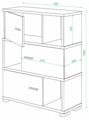 Тумба комбинированная Домино СБ-30/3 в Кунгуре - kungur.mebel24.online | фото 3