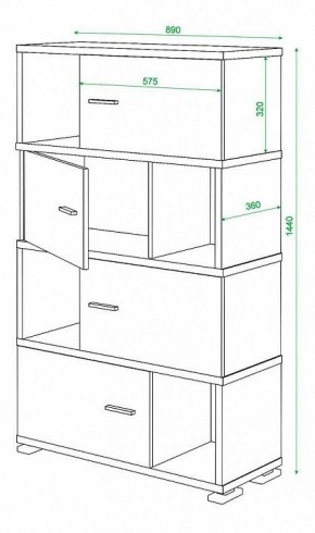 Тумба комбинированная Домино СБ-30/4 в Кунгуре - kungur.mebel24.online | фото 3