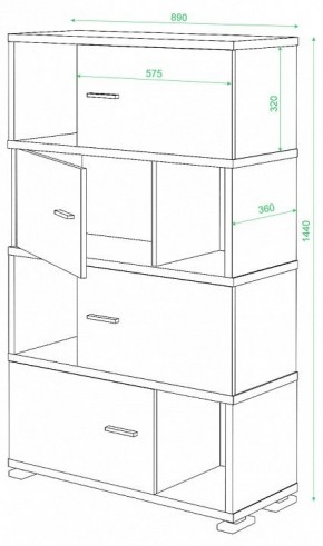 Тумба комбинированная Домино СБ-30/4 в Кунгуре - kungur.mebel24.online | фото 2
