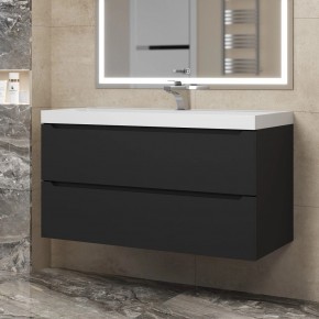 Тумба под раковину Uperwood Tanos 100 см, подвесная, черная матовая в Кунгуре - kungur.mebel24.online | фото 8
