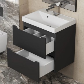 Тумба под раковину Uperwood Tanos 50 см, подвесная, черная матовая в Кунгуре - kungur.mebel24.online | фото 2