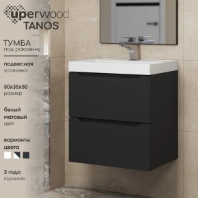 Тумба под раковину Uperwood Tanos 50 см, подвесная, черная матовая в Кунгуре - kungur.mebel24.online | фото 4