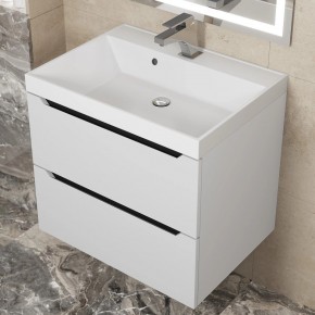 Тумба под раковину Uperwood Tanos 60 см, подвесная, белая/графит в Кунгуре - kungur.mebel24.online | фото 10