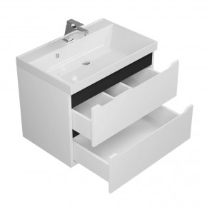 Тумба под раковину Uperwood Tanos 70 см, подвесная, белая/графит в Кунгуре - kungur.mebel24.online | фото 2