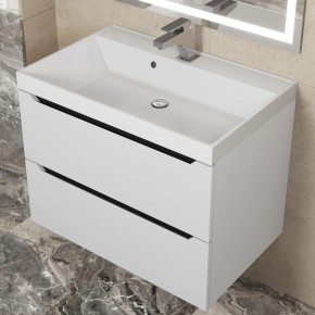 Тумба под раковину Uperwood Tanos 70 см, подвесная, белая/графит в Кунгуре - kungur.mebel24.online | фото 9